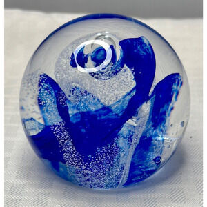 Caithness Tempest Collectible Art Glass Swirl Paperweight Signed and Numbered